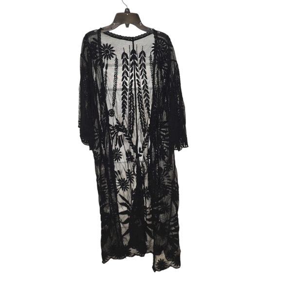 Rubylishious Women's black lace cover up One size 50% polyester 50% cotton M - Picture 1 of 2